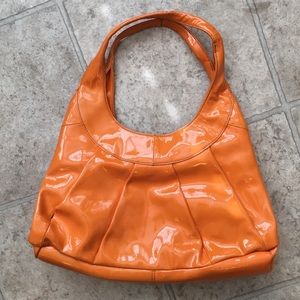 Bright patent orange Sigrid Olsen shoulder bag